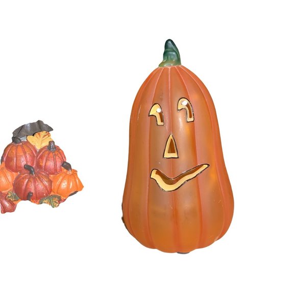 Fall Harvest/ Halloween Jack-O-Lantern Pumpkin Tabletop Decor - Picture 3 of 8